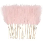 obbsie 50pcs Pink Faux Pampas Grass Decor, 21.6 Short Artificial Pompous Grass Floral Fake Pompas Grass Branches Vase Filler Flower Arrangement for Home Wedding Boho Decor