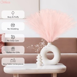 obbsie 50pcs Pink Faux Pampas Grass Decor, 21.6 Short Artificial Pompous Grass Floral Fake Pompas Grass Branches Vase Filler Flower Arrangement for Home Wedding Boho Decor obbsie 50pcs Pink Faux Pampas Grass Decor, 21.6 Short Artificial Pompous Grass Floral Fake Pompas Grass Branches Vase Filler Flower Arrangement for Home Wedding Boho Decor