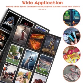 Trading Card Binder Sleeves, Baseball Holder Fit for Standard Size Sport Cards, 3 Ring Binder (Black) Trading Card Binder Sleeves, Baseball Holder Fit for Standard Size Sport Cards, 3 Ring Binder (Black)