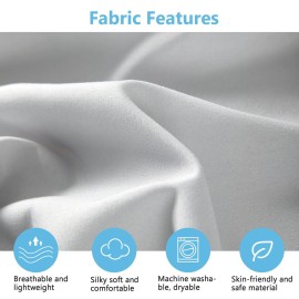 TILLYOU Baby Crib Sheets for Boys Girls, Fitted Crib Sheet 2 Pack for Standard Crib and Toddler Mattresses, Super Soft Toddler Bed Sheets, 28x52x8, White & Gray TILLYOU Baby Crib Sheets for Boys Girls, Fitted Crib Sheet 2 Pack for Standard Crib and Toddler Mattresses, Super Soft Toddler Bed Sheets, 28x52x8, White & Gray