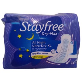 STAYFREE best Dry-Max All Night Ultra-Dry with Wings - XXL (14 +14 +14 +14 Sanitary Pads) Sanitary Pad (Pack of 56) STAYFREE best Dry-Max All Night Ultra-Dry with Wings - XXL (14 +14 +14 +14 Sanitary Pads) Sanitary Pad (Pack of 56)