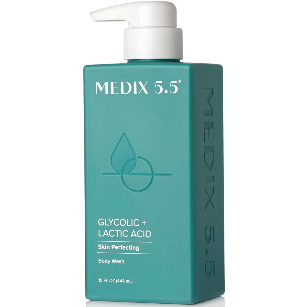 Medix 5.5 Glycolic Acid + Lactic Acid Exfoliating Body Wash Gel | KP Bump Eraser | AHA Exfoliant Skin Care Body Cleanser | Keratosis Pilaris & Acne | Anti Aging AHA Foaming Body & Face Wash, 15 Fl Oz Medix 5.5 Glycolic Acid + Lactic Acid Exfoliating Body Wash Gel | KP Bump Eraser | AHA Exfoliant Skin Care Body Cleanser | Keratosis Pilaris & Acne | Anti Aging AHA Foaming Body & Face Wash, 15 Fl Oz
