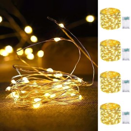 4-Pack Fairy Lights Battery Operated with Timer, Waterproof 16FT 50 LED String Lights Indoor Outdoor, Cuttable Starry Fairy Lights for Christmas Home Bedroom Wedding DIY Centerpiece Decor (Warm White) 4-Pack Fairy Lights Battery Operated with Timer, Waterproof 16FT 50 LED String Lights Indoor Outdoor, Cuttable Starry Fairy Lights for Christmas Home Bedroom Wedding DIY Centerpiece Decor (Warm White)