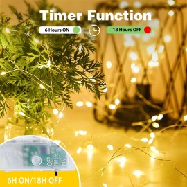 4-Pack Fairy Lights Battery Operated with Timer, Waterproof 16FT 50 LED String Lights Indoor Outdoor, Cuttable Starry Fairy Lights for Christmas Home Bedroom Wedding DIY Centerpiece Decor (Warm White) 4-Pack Fairy Lights Battery Operated with Timer, Waterproof 16FT 50 LED String Lights Indoor Outdoor, Cuttable Starry Fairy Lights for Christmas Home Bedroom Wedding DIY Centerpiece Decor (Warm White)