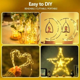 4-Pack Fairy Lights Battery Operated with Timer, Waterproof 16FT 50 LED String Lights Indoor Outdoor, Cuttable Starry Fairy Lights for Christmas Home Bedroom Wedding DIY Centerpiece Decor (Warm White) 4-Pack Fairy Lights Battery Operated with Timer, Waterproof 16FT 50 LED String Lights Indoor Outdoor, Cuttable Starry Fairy Lights for Christmas Home Bedroom Wedding DIY Centerpiece Decor (Warm White)