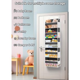 TAHAVICE 1 Pack Over The Door Organizer, Bathroom Organizers and Storage with 5 Pockets 10 Mesh Pockets, 50 lbs Weight Capacity Stuffed Animal Storage for Nursery Newborn Baby Essential TAHAVICE 1 Pack Over The Door Organizer, Bathroom Organizers and Storage with 5 Pockets 10 Mesh Pockets, 50 lbs Weight Capacity Stuffed Animal Storage for Nursery Newborn Baby Essential