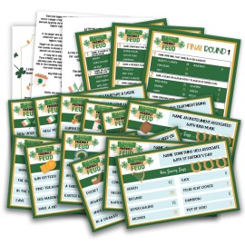 St. Patrick\'s Day Friendly Feud Quiz, St. Patrick\'s Day Party Game, Family Activity, Feud Trivia Quiz, Holiday Games for Adults Coworkers Groups St. Patrick\'s Day Party Supplies-02