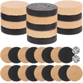 1 Set Backgammon Checkers Chess Board Game Accesso..