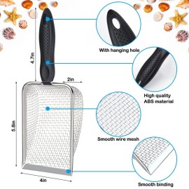 Vodolo Beach Mesh Shovel with Mesh Beach Bag for Shell Collecting, Kids Filter Sand Scooper for Picking Up Shells, Shark Tooth Sifter Dipper for Boys and Girls, Toy Vodolo Beach Mesh Shovel with Mesh Beach Bag for Shell Collecting, Kids Filter Sand Scooper for Picking Up Shells, Shark Tooth Sifter Dipper for Boys and Girls, Toy