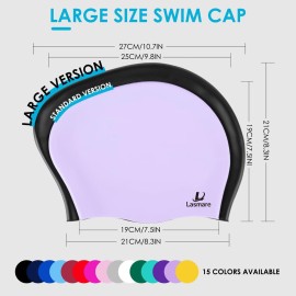 Large Long Hair Swim Cap with Extra Room for Women Men, Silicone Swimming Cap for Long Thick Hair with Ear Plugs Nose Clip Set, Adult Waterproof Swim Hats Bathing Caps to Keep Hair Dry(Black) Large Long Hair Swim Cap with Extra Room for Women Men, Silicone Swimming Cap for Long Thick Hair with Ear Plugs Nose Clip Set, Adult Waterproof Swim Hats Bathing Caps to Keep Hair Dry(Black)