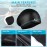 Large Long Hair Swim Cap with Extra Room for Women Men, Silicone Swimming Cap for Long Thick Hair with Ear Plugs Nose Clip Set, Adult Waterproof Swim Hats Bathing Caps to Keep Hair Dry(Black)
