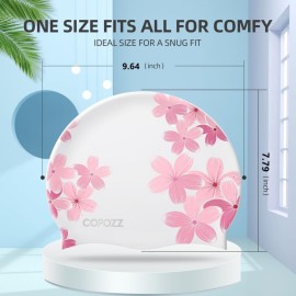 COPOZZ Stylish Silicone Swim Cap for Women - Comfortable, Durable, and Hair-Protecting Design COPOZZ Stylish Silicone Swim Cap for Women - Comfortable, Durable, and Hair-Protecting Design
