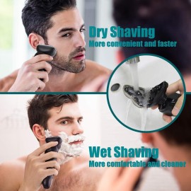 Electric Razor for Men - Rechargeable Electric Shaver for Men, Rechargeable Waterproof Wet Dry Cordless Razor