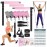 Pilates Bar Kit with Resistance Bands, Multifunctional Yoga Pilates Bar with Heavy-Duty Metal Adjustment Buckle, Portable Home Gym Pilates Resistance Bar for Women Full Body Workouts(20-150LBS)-Pink