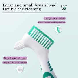 Octuitey Denture Brush 4Pcs Denture ToothbrushesDenture Cleaning Care Cleaning Brush Double Sided ToothbrushMulti-Layered Bristles and Rubber Anti-Slip Handle (Purple, Green, Blue, Orange) Octuitey Denture Brush 4Pcs Denture ToothbrushesDenture Cleaning Care Cleaning Brush Double Sided ToothbrushMulti-Layered Bristles and Rubber Anti-Slip Handle (Purple, Green, Blue, Orange)