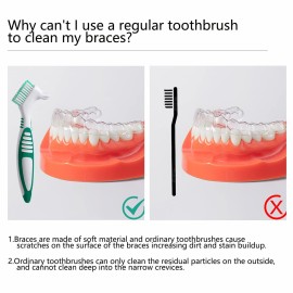Octuitey Denture Brush 4Pcs Denture ToothbrushesDenture Cleaning Care Cleaning Brush Double Sided ToothbrushMulti-Layered Bristles and Rubber Anti-Slip Handle (Purple, Green, Blue, Orange) Octuitey Denture Brush 4Pcs Denture ToothbrushesDenture Cleaning Care Cleaning Brush Double Sided ToothbrushMulti-Layered Bristles and Rubber Anti-Slip Handle (Purple, Green, Blue, Orange)