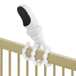Flexible Tripod Baby Monitor Mount for Owlet Cam and Owlet Cam 2, Attach Your Baby Camera Wherever You Like Without Tools or Wall Damage - White