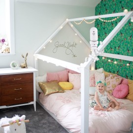 Flexible Tripod Baby Monitor Mount for Owlet Cam and Owlet Cam 2, Attach Your Baby Camera Wherever You Like Without Tools or Wall Damage - White Flexible Tripod Baby Monitor Mount for Owlet Cam and Owlet Cam 2, Attach Your Baby Camera Wherever You Like Without Tools or Wall Damage - White