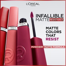 L\'Oreal Paris Infallible Matte Resistance Liquid Lipstick, up to 16 Hour Wear, Major Crush 120, 0.16 Fl Oz L\'Oreal Paris Infallible Matte Resistance Liquid Lipstick, up to 16 Hour Wear, Major Crush 120, 0.16 Fl Oz