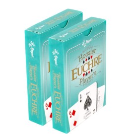 Regal Games Euchre Card Games 2 Pack - Adult Playing Card Game Set with Score Sheets - Family Fun Game Night - Ideal for 2-4 Player