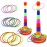 2 Color Columns + 48 Circles, Colorful Happy Circle Game,Children\'s Play Park, Christmas Party Birthday Party Gift. Suitable for Indoor Holiday Games Family Christmas Party Games