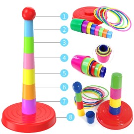 2 Color Columns + 48 Circles, Colorful Happy Circle Game,Children\'s Play Park, Christmas Party Birthday Party Gift. Suitable for Indoor Holiday Games Family Christmas Party Games 2 Color Columns + 48 Circles, Colorful Happy Circle Game,Children\'s Play Park, Christmas Party Birthday Party Gift. Suitable for Indoor Holiday Games Family Christmas Party Games