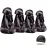 4PCS Silky Durags for Men Women 360 Waves with 1 Wave Cap, Silky Satin Durag Extra Long Tails Black Black Black Black