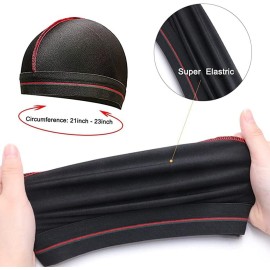 4PCS Silky Durags for Men Women 360 Waves with 1 Wave Cap, Silky Satin Durag Extra Long Tails Black Black Black Black