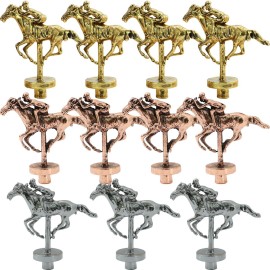 Grhonior Metal Horse for Horse Racing Board Game, Rose Gold x4, Silver x3 Classic Style Collection Souvenirs (Rose Gold 4+Silver 3)