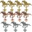 Grhonior Metal Horse for Horse Racing Board Game, Rose Gold x4, Silver x3 Classic Style Collection Souvenirs (Rose Gold 4+Silver 3)
