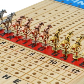 Grhonior Metal Horse for Horse Racing Board Game, Rose Gold x4, Silver x3 Classic Style Collection Souvenirs (Rose Gold 4+Silver 3)