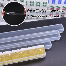 drizzle Gold Travel Mini Mahjong Set 20mm with Instructions - Portable 146 Tiles - for Beginners with 4PCS Racks 2 Pounds - Chinese Mah-Jong Game  drizzle Gold Travel Mini Mahjong Set 20mm with Instructions - Portable 146 Tiles - for Beginners with 4PCS Racks 2 Pounds - Chinese Mah-Jong Game