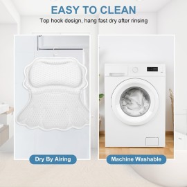 SetSail Bath Pillow, Relaxing Bath Pillows for Tub Neck and Back Support Soft 4D Breathable Air Mesh Ergonomic Bathtub Pillow with 6 Strong Suction Cups and Hook Luxury Bathroom Accessories,White SetSail Bath Pillow, Relaxing Bath Pillows for Tub Neck and Back Support Soft 4D Breathable Air Mesh Ergonomic Bathtub Pillow with 6 Strong Suction Cups and Hook Luxury Bathroom Accessories,White