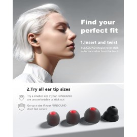 Ear Plugs for Sleeping Noise Reduction Reuseable, Concerts, Focus, Travel, Work, High Fidelity- 7 Pair Eartips - Flexible Soft-Touch - NRR of 24 and 27 dB Noise Cancelling Black Red,1 Count(Pack of 1)