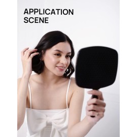 OMIRO Hand Mirror, Black Handheld Mirror with Handle, 6.6 W x 9.2 L OMIRO Hand Mirror, Black Handheld Mirror with Handle, 6.6 W x 9.2 L