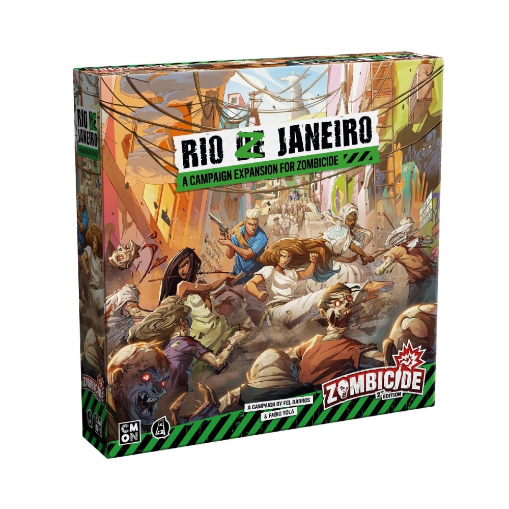 Zombicide: Rio Z Janeiro Board Game Expansion - Carnaval-Themed Zombies & New Campaign! Cooperative Tabletop Miniatures Strategy Game, Ages 14+, 1-6 Players, 1 Hour Playtime, Made by CMON Zombicide: Rio Z Janeiro Board Game Expansion - Carnaval-Themed Zombies & New Campaign! Cooperative Tabletop Miniatures Strategy Game, Ages 14+, 1-6 Players, 1 Hour Playtime, Made by CMON