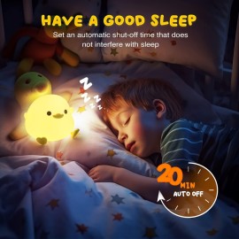 UNEEDE LED Cute Bean Duck Night Light, DoDo Duck Silicone Nursery Night Light Rechargeable Table Lamp Bedside Lamp with Touch Sensor for Bedrooms, Living Room UNEEDE LED Cute Bean Duck Night Light, DoDo Duck Silicone Nursery Night Light Rechargeable Table Lamp Bedside Lamp with Touch Sensor for Bedrooms, Living Room