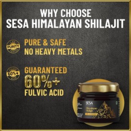 sesa Pure Himalayan Shilajit Resin 100% Ayurvedic 50 Servings of 400mg Helps Boost Strength, 85+ Trace Minerals, Endurance & Immunity 70%+ Fulvic Acid Contains Lab Certificate sesa Pure Himalayan Shilajit Resin 100% Ayurvedic 50 Servings of 400mg Helps Boost Strength, 85+ Trace Minerals, Endurance & Immunity 70%+ Fulvic Acid Contains Lab Certificate