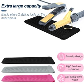 1Pack Silicone Heat Resistant Mat Pouch for Hair Straightener, Curling Iron, Flat Iron and Hot Hair Tools Black 1Pack Silicone Heat Resistant Mat Pouch for Hair Straightener, Curling Iron, Flat Iron and Hot Hair Tools Black