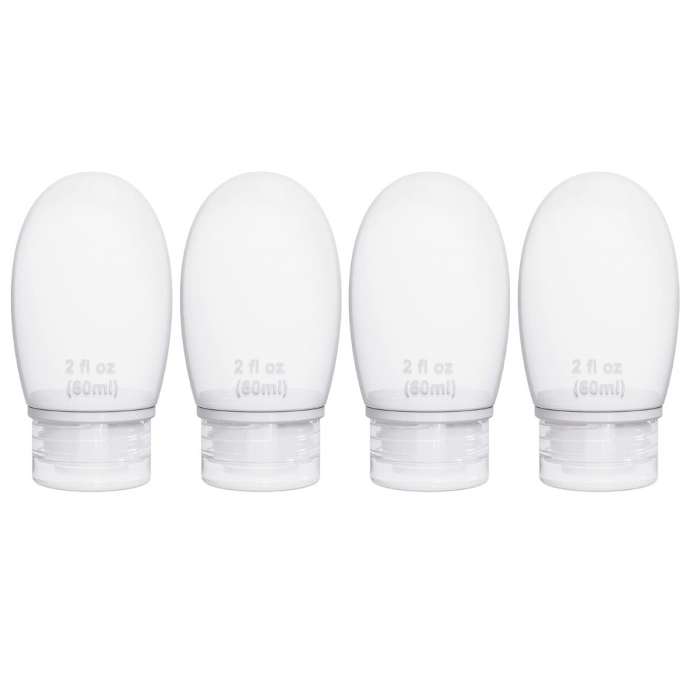 Silicone Travel Bottles for Toiletries TSA Approved Travel Size Containers Set 4 Pack Portable Leak Proof Refillable Cosmetic Squeeze Bottles Shampoo Hair Conditioner Body Lotion Bath Shower Gel Silicone Travel Bottles for Toiletries TSA Approved Travel Size Containers Set 4 Pack Portable Leak Proof Refillable Cosmetic Squeeze Bottles Shampoo Hair Conditioner Body Lotion Bath Shower Gel