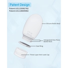 Silicone Travel Bottles for Toiletries TSA Approved Travel Size Containers Set 4 Pack Portable Leak Proof Refillable Cosmetic Squeeze Bottles Shampoo Hair Conditioner Body Lotion Bath Shower Gel Silicone Travel Bottles for Toiletries TSA Approved Travel Size Containers Set 4 Pack Portable Leak Proof Refillable Cosmetic Squeeze Bottles Shampoo Hair Conditioner Body Lotion Bath Shower Gel