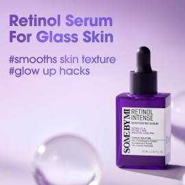 SOME BY MI Retinol Intense Reactivating Serum - 1.01oz, 30ml - Korean 0.1% Retinol Serum for Face Aging Signs and Post-Acne Marks - Pore Minimizer for Face with Bakuchiol & Retinal - Korean Skin Care SOME BY MI Retinol Intense Reactivating Serum - 1.01oz, 30ml - Korean 0.1% Retinol Serum for Face Aging Signs and Post-Acne Marks - Pore Minimizer for Face with Bakuchiol & Retinal - Korean Skin Care