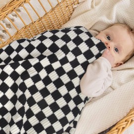 BEILIMU Baby Blanket for Boys Comfy Durable Corduroy Toddler Blanket with Double Layer Dotted Backing Checkerboard Grid Chessboard Gingham Warmer Bed Blankets for Newborn Infants Black, 30x40 Inches BEILIMU Baby Blanket for Boys Comfy Durable Corduroy Toddler Blanket with Double Layer Dotted Backing Checkerboard Grid Chessboard Gingham Warmer Bed Blankets for Newborn Infants Black, 30x40 Inches