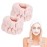 Dorbetar Wrist Bands for Washing Face, Microfiber Wrist Towels for Washing Face, Spa Wristbands for Washing Face, Face Wash Wristbands, Arm Bands for Washing Face for Woman ChildrenPale Pink