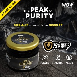 WOW Life Science Pure Himalayan Shilajit/Shilajeet Resin - 20g | Guaranteed 75%+ Fulvic Acid | Sourced from ~18,000 ft | for Stamina, Endurance & Strength | Contains Lab Certificate WOW Life Science Pure Himalayan Shilajit/Shilajeet Resin - 20g | Guaranteed 75%+ Fulvic Acid | Sourced from ~18,000 ft | for Stamina, Endurance & Strength | Contains Lab Certificate