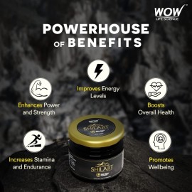 WOW Life Science Pure Himalayan Shilajit/Shilajeet Resin - 20g | Guaranteed 75%+ Fulvic Acid | Sourced from ~18,000 ft | for Stamina, Endurance & Strength | Contains Lab Certificate WOW Life Science Pure Himalayan Shilajit/Shilajeet Resin - 20g | Guaranteed 75%+ Fulvic Acid | Sourced from ~18,000 ft | for Stamina, Endurance & Strength | Contains Lab Certificate