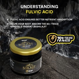 WOW Life Science Pure Himalayan Shilajit/Shilajeet Resin - 20g | Guaranteed 75%+ Fulvic Acid | Sourced from ~18,000 ft | for Stamina, Endurance & Strength | Contains Lab Certificate WOW Life Science Pure Himalayan Shilajit/Shilajeet Resin - 20g | Guaranteed 75%+ Fulvic Acid | Sourced from ~18,000 ft | for Stamina, Endurance & Strength | Contains Lab Certificate