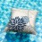 Blue and Gray Floral Pillow Covers 18x18 Set of 2 Outdoor Waterproof White Colored Decorative Throw Pillows Summer Pillowcase Polyester Cushion Case Decor for Couch Patio Funiture Garden Porch 01B18