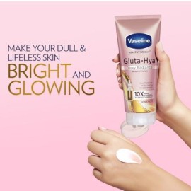 Vaseline Gluta-Hya Dewy Radiance, 200ml, Serum-In-Lotion, Boosted With GlutaGlow Vaseline Gluta-Hya Dewy Radiance, 200ml, Serum-In-Lotion, Boosted With GlutaGlow