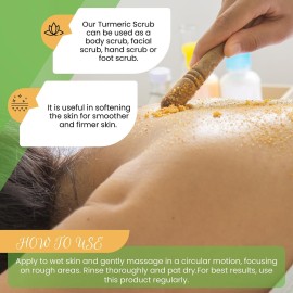 AMVital Turmeric Body Scrub - Handmade Natural Scrub For Body, Face, Hand, and Foot - Natural Skincare Body Scrub For Women - Suitable for All Skin Types (7.8oz) AMVital Turmeric Body Scrub - Handmade Natural Scrub For Body, Face, Hand, and Foot - Natural Skincare Body Scrub For Women - Suitable for All Skin Types (7.8oz)